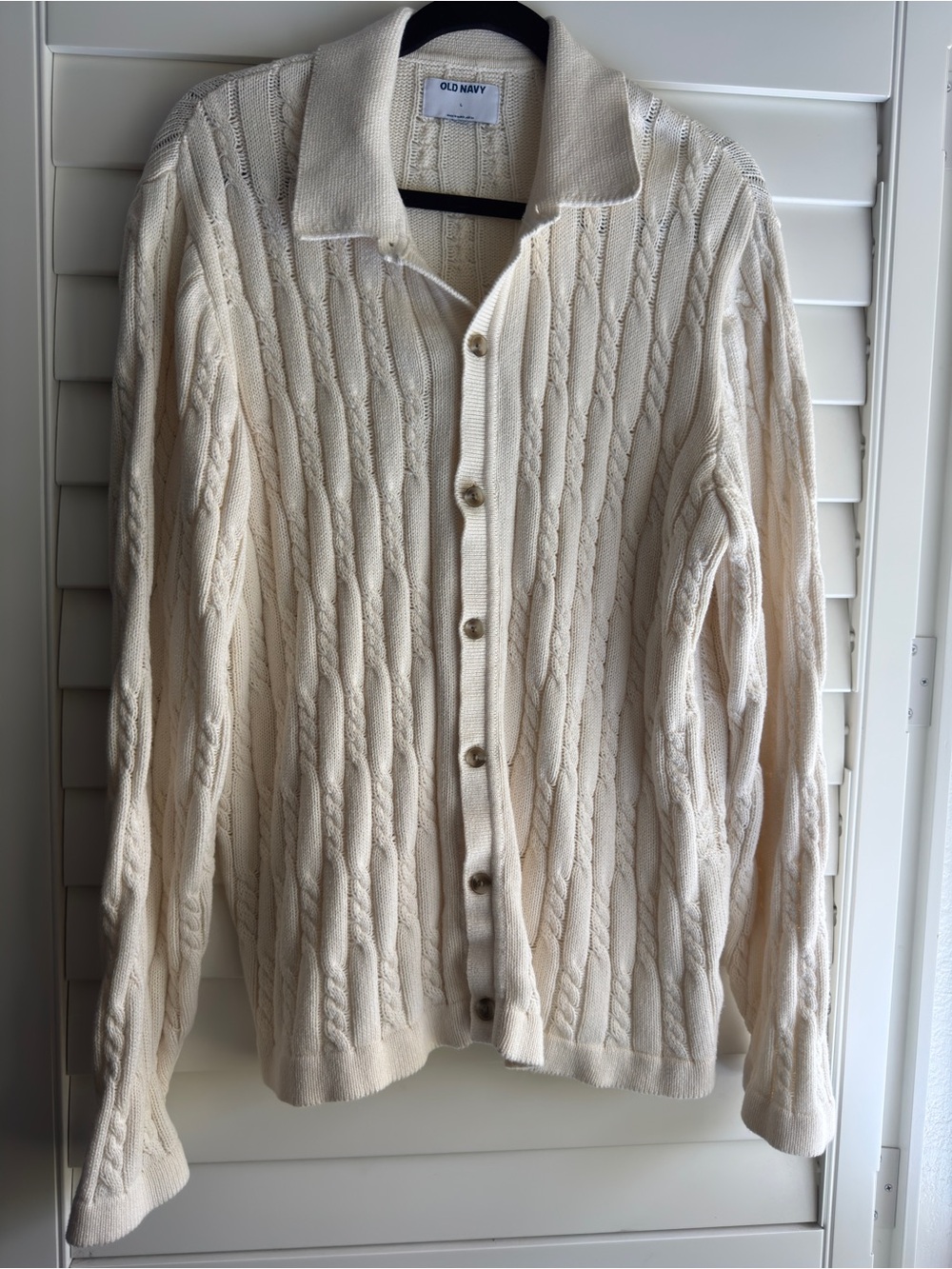 Old Navy Cream Cable Cardigan with Buttons NWOT